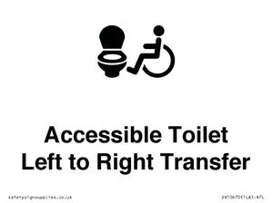 Accessible Toilet with Left to Right Transfer